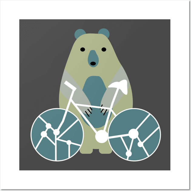 Bear and bike Wall Art by CocoDes